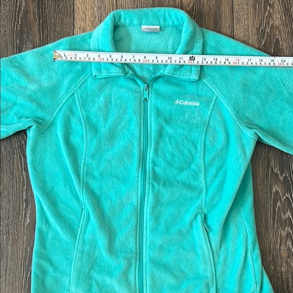 Columbia Turquoise Zip Up Fleece Jacket Ladies Large - Picture 10 of 14